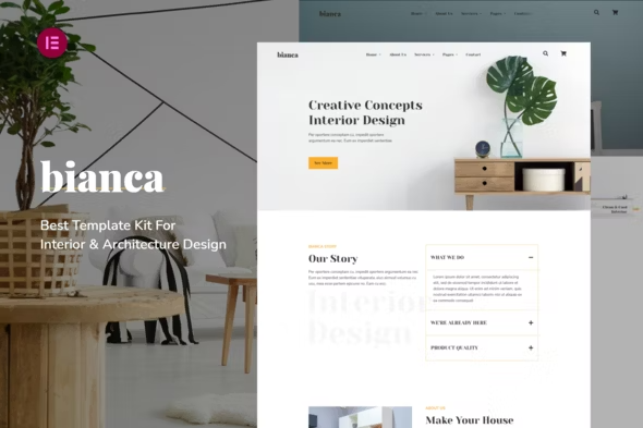 Bianca - Architecture Agency & Interior Design Elementor Pro Template Kit