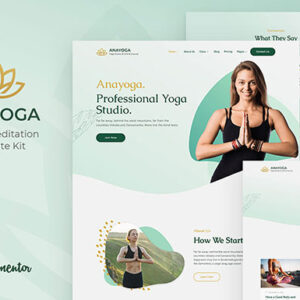 Yoga Teacher & Studio Elementor Template Kit, Anayoga